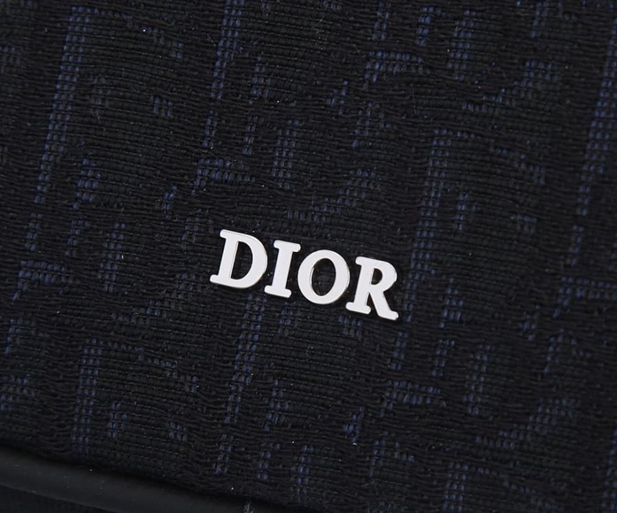 Classic Elegant Black Printed Calfskin Shoulder Bag