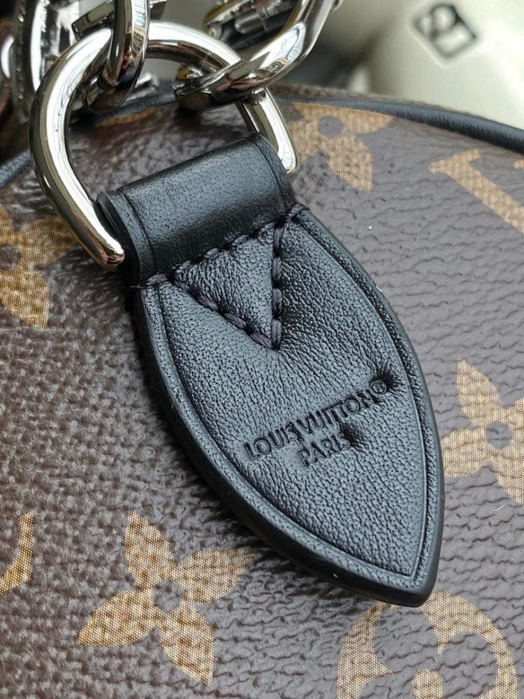 Stylish Black Monogram Leather Shoulder Bag – Special Edition