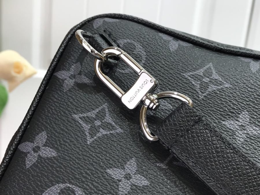 Black and Gray Monogram Sling Bag