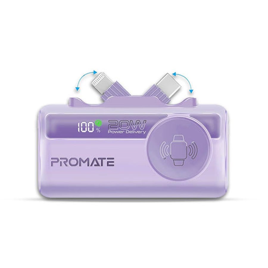 بطارية متنقلة Promate PowerUp-Trio باوربانك حفيف