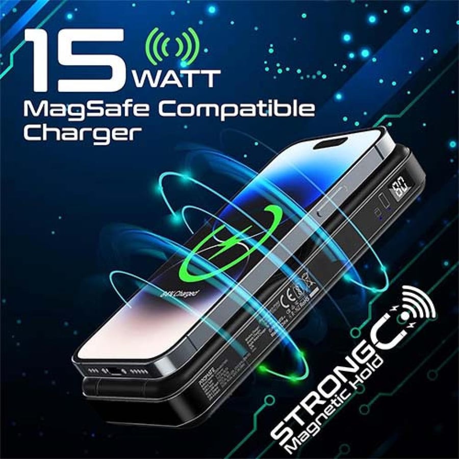 بطارية متنقلة محمولة promate PowerPack-Fold شاحن باوربانك 10000
