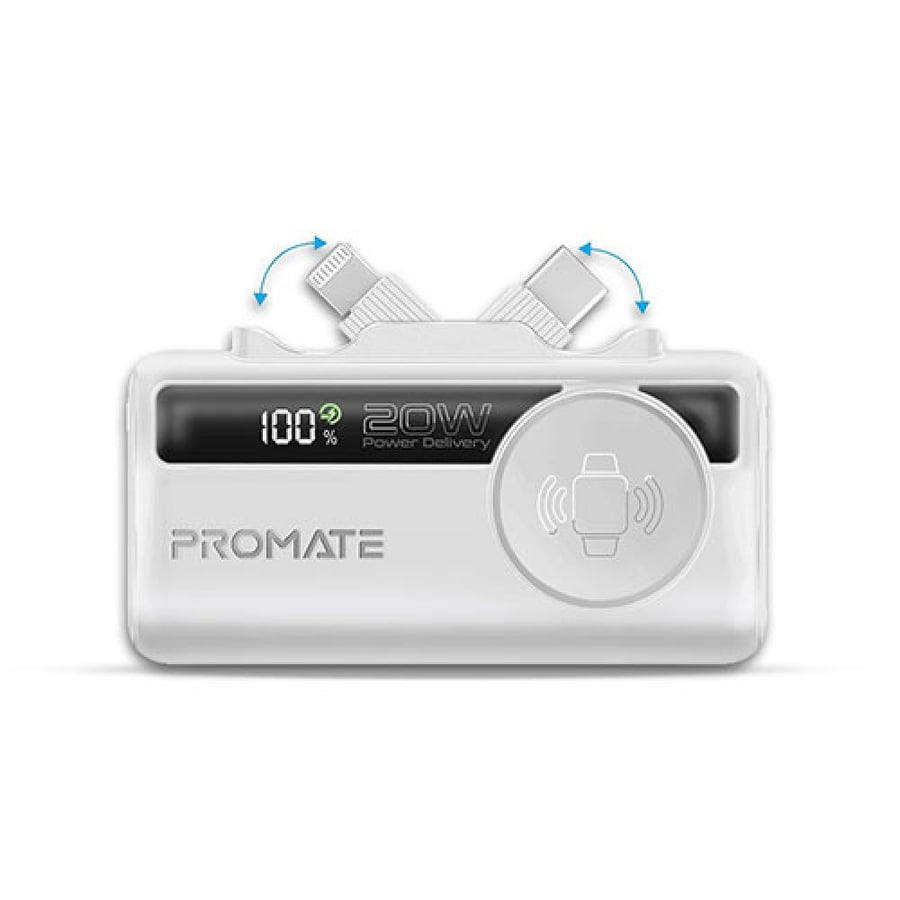 بطارية متنقلة Promate PowerUp-Trio باوربانك حفيف