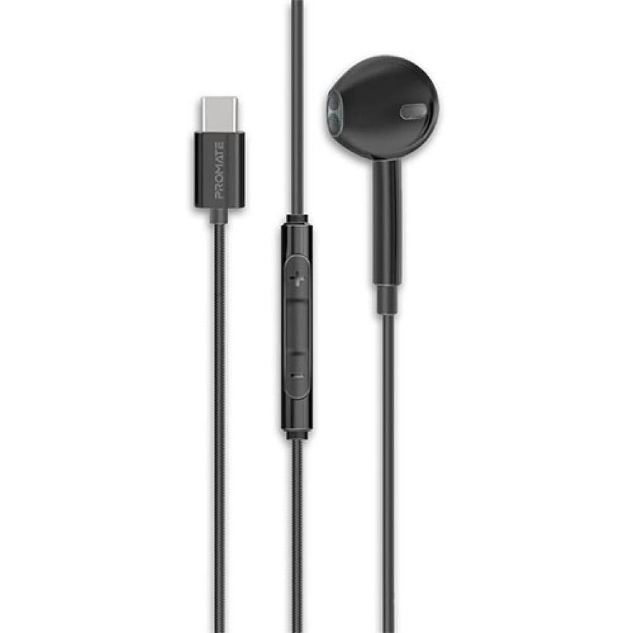سماعات أذن سلكية  Promate MonoPod C منفذ USB C اسود