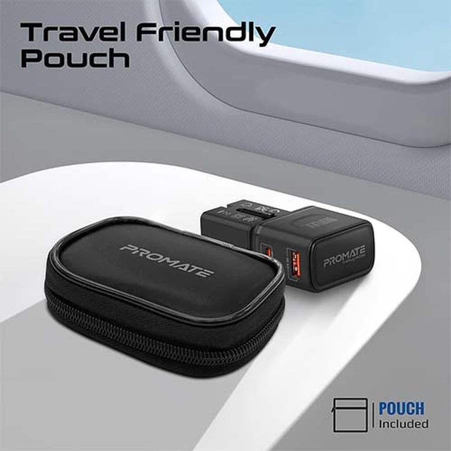 شاحن جداري محول سفر عالمي TriPlug-PD35