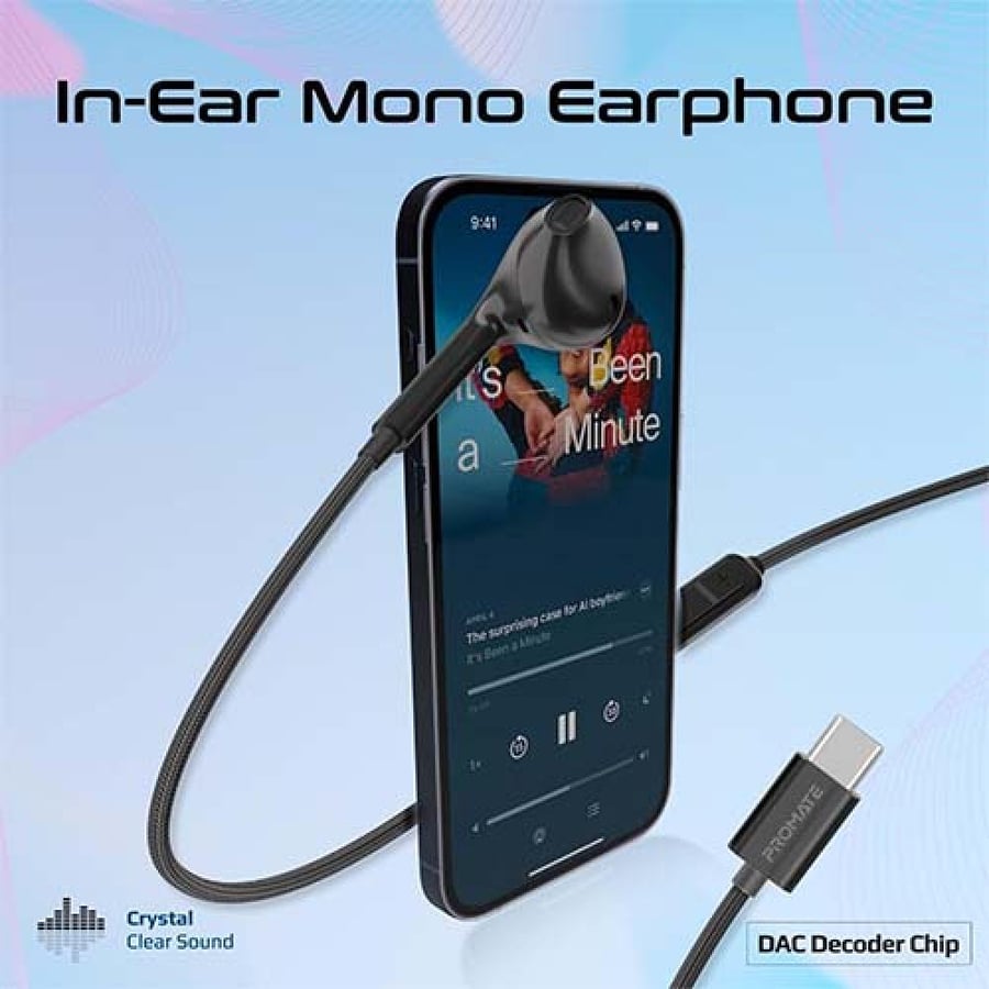 سماعات أذن سلكية  Promate MonoPod C مدخل type c