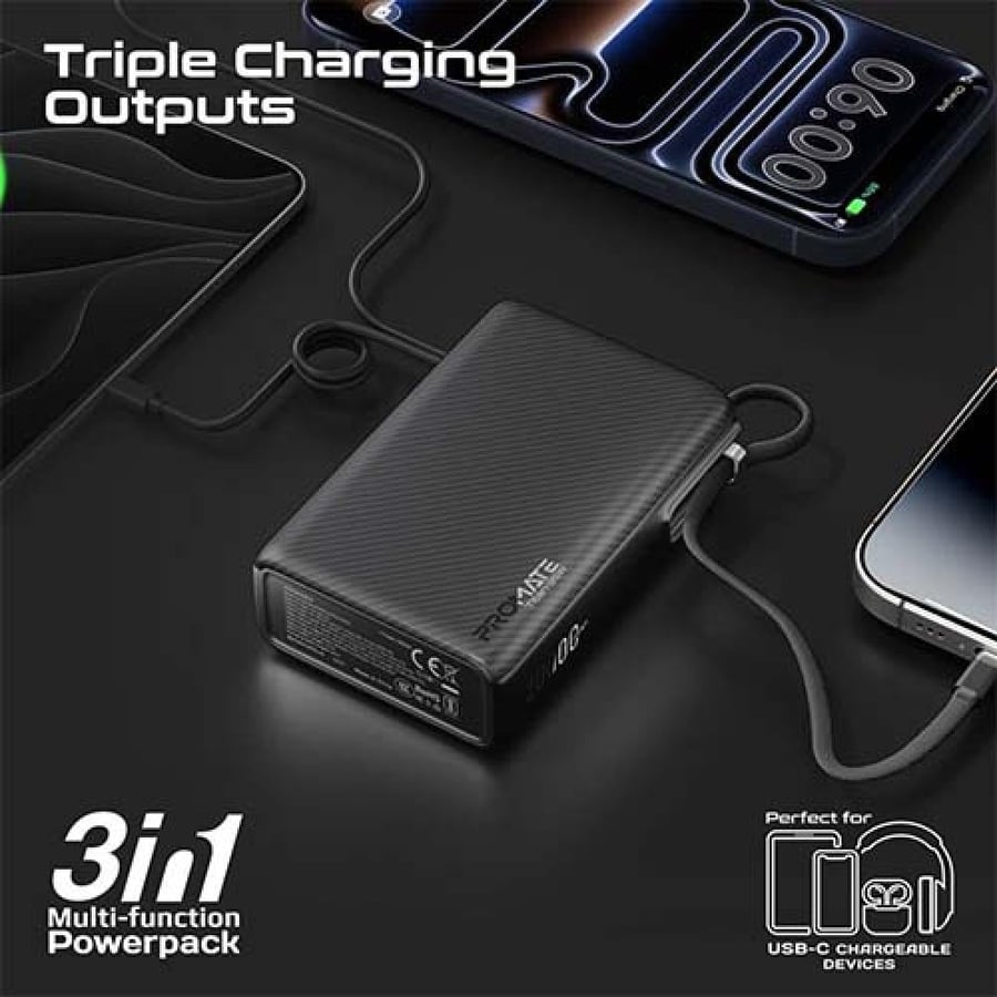 بطارية متنقلة Promate Titan-35W 20000mAh باوربانك