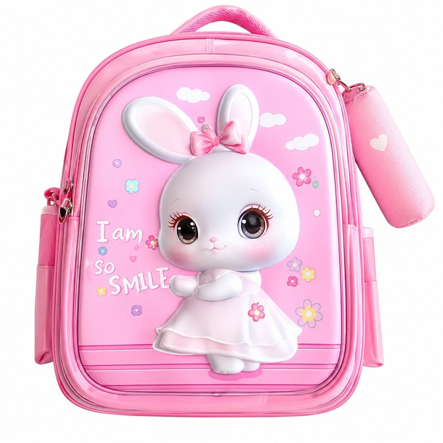Kids School Backpack with Matching Pencil Case, Cartoon Design and Multiple Compartments