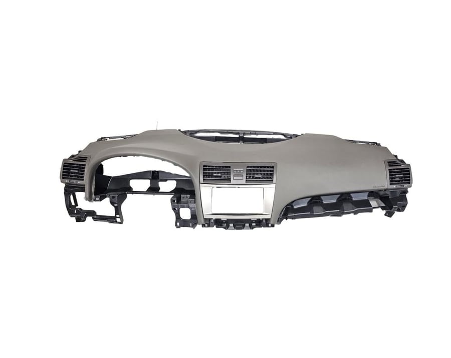 Full dashboard cover package in gray with central air vent and side edges, and recording decor for Camry 2007-2011
