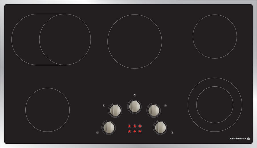 Built-in electric cooktop 90 cm, 5 ceramic burners