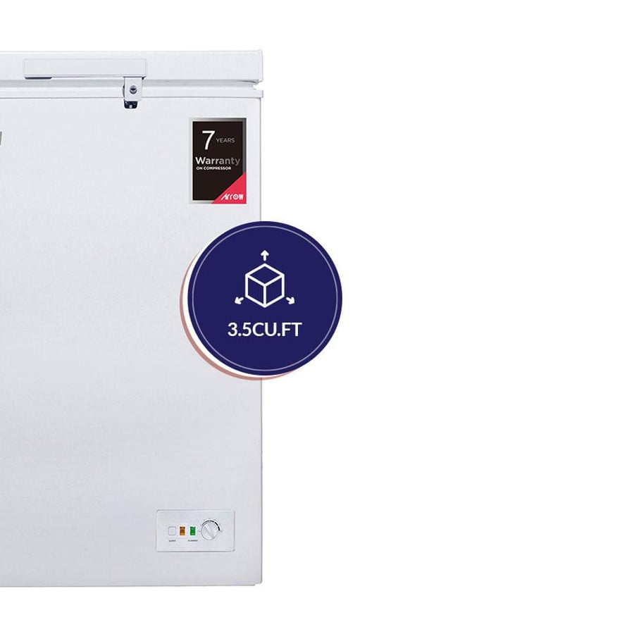 Ground freezer 3.5 feet 98 liters white color