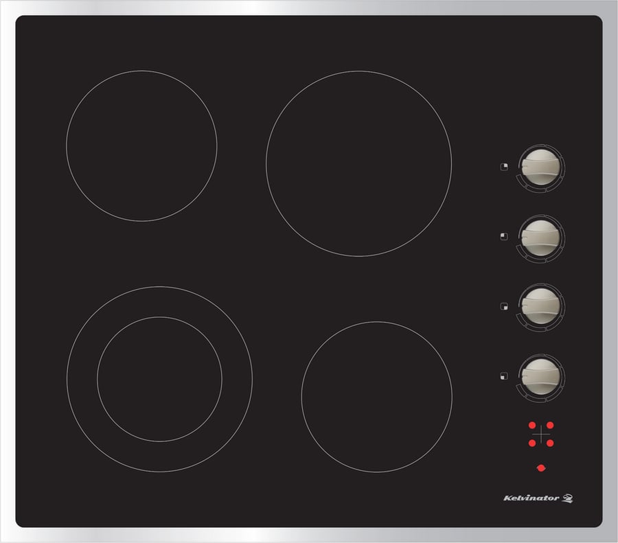 Built-in electric countertop, 60 cm, 4 ceramic burners
