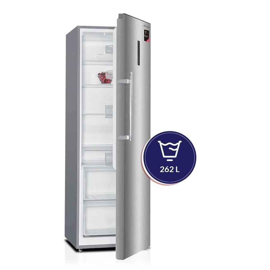 Vertical freezer, 9.3 cubic feet, steam cooling, stainless steel
