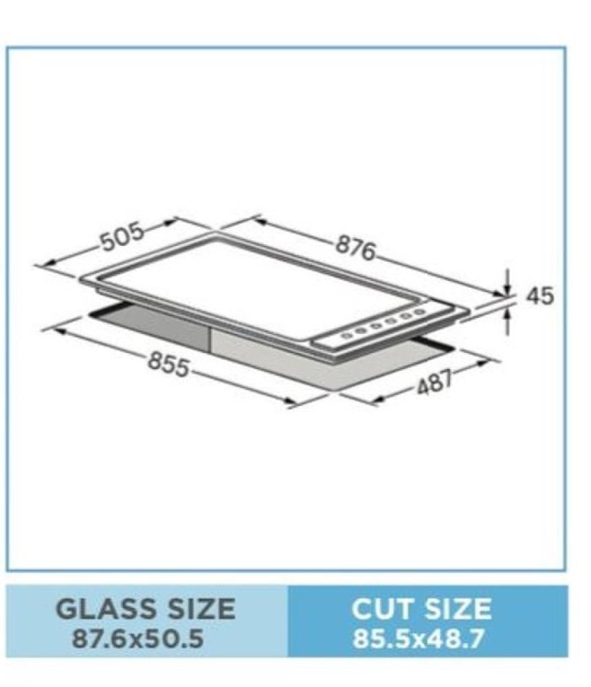Built-in electric cooktop 90 cm, 5 ceramic burners