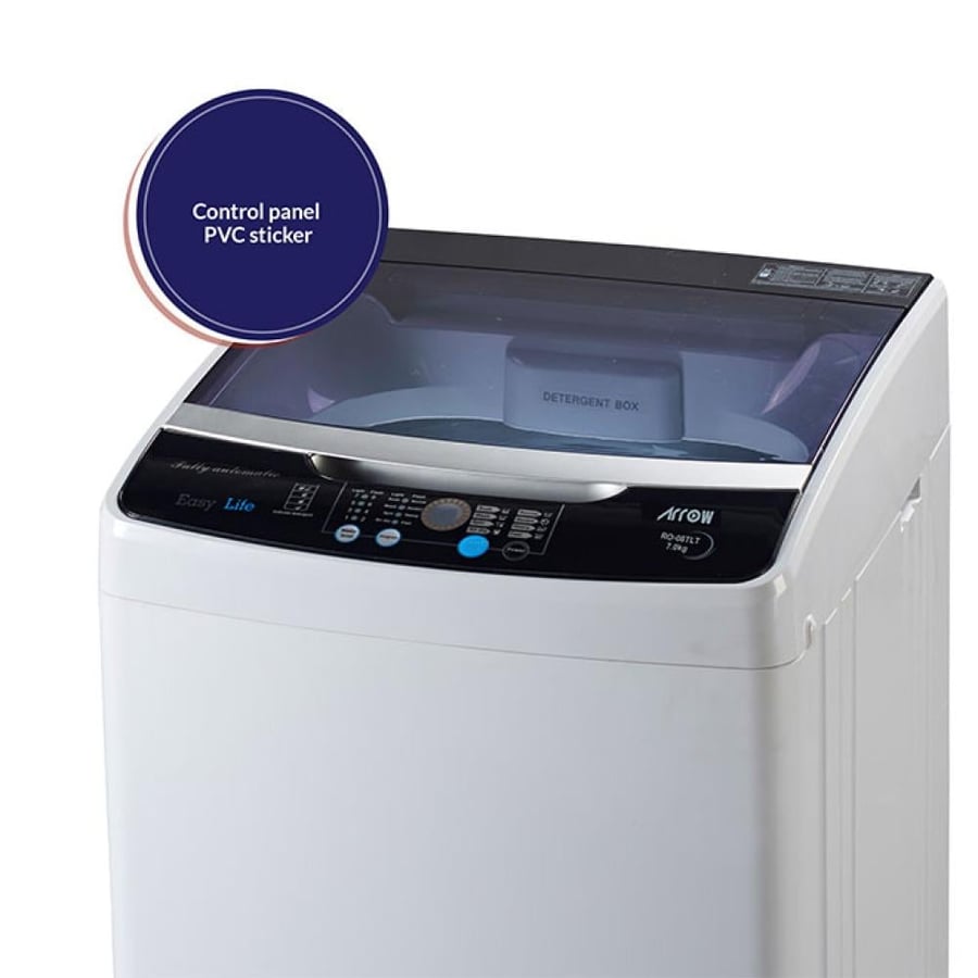 Sahm top-loading washing machine, 7 kg, light gray color, 10 programs