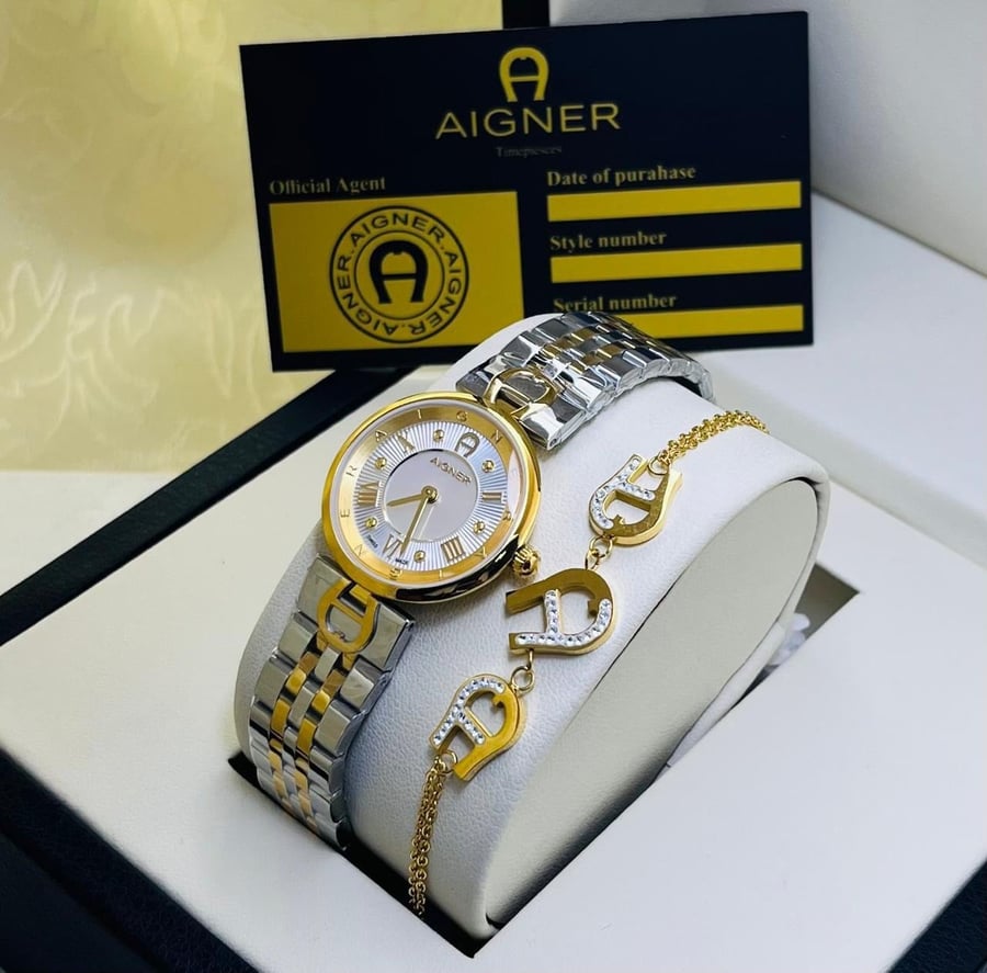 طقم ساعة اقنر  AIGNER النسائي (AIGNER)
