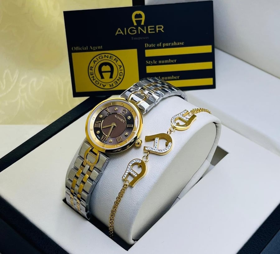 طقم ساعة اقنر  AIGNER النسائي (AIGNER)