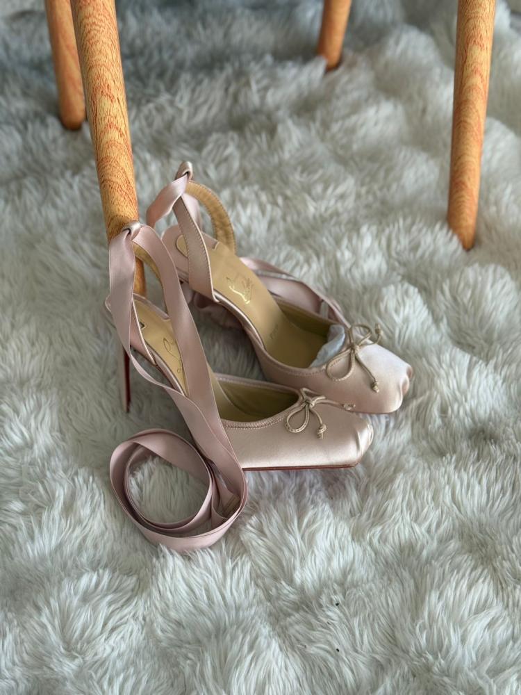 Christian Louboutin Satin Ribbon Heels