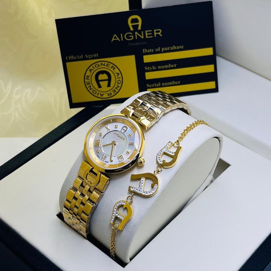 طقم ساعة اقنر  AIGNER النسائي (AIGNER)