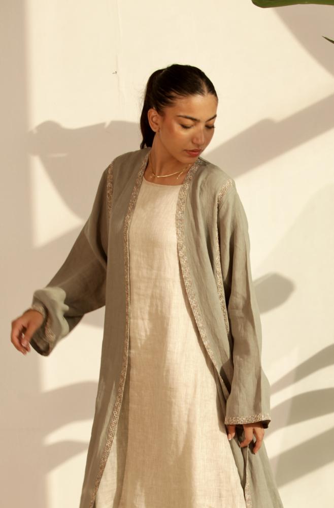 Linen Net Trim - Sage