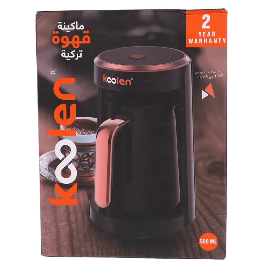 كولين صانعة قهوة تركي أسود وذهبي وردي 480 واط 0.5 لتر