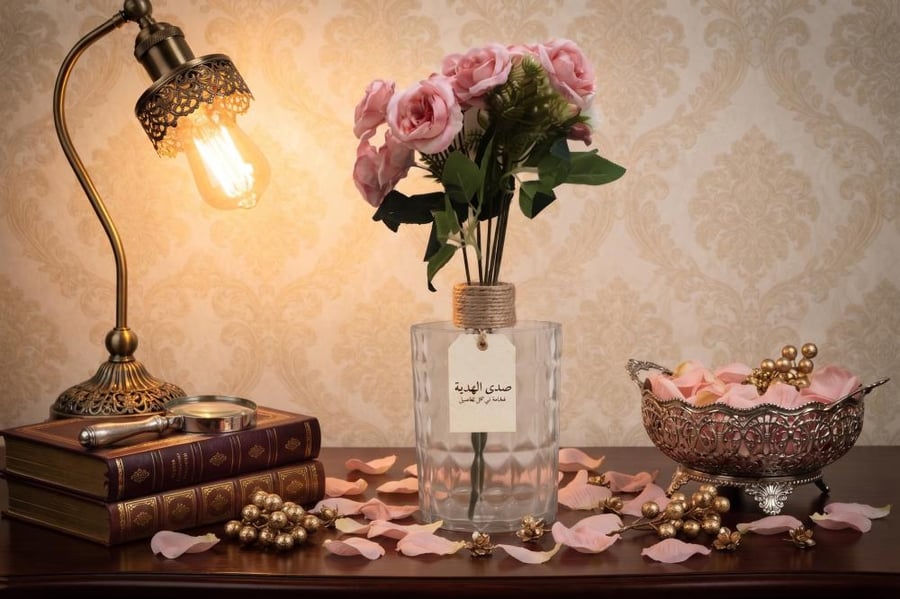 باقة ورد جوري وردي صناعي