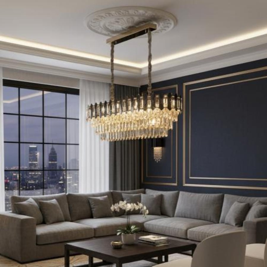 نجف مودرن 800 300 فضي E14 10L