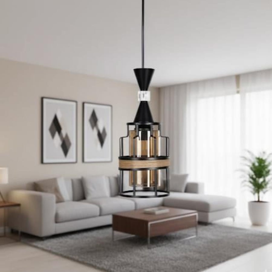 علاقي مودرن اسود E27 1L