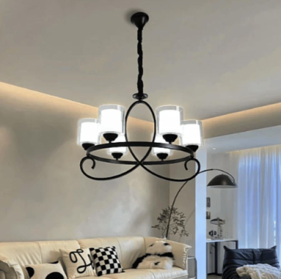 علاقي مودرن سداسي اسود E27
