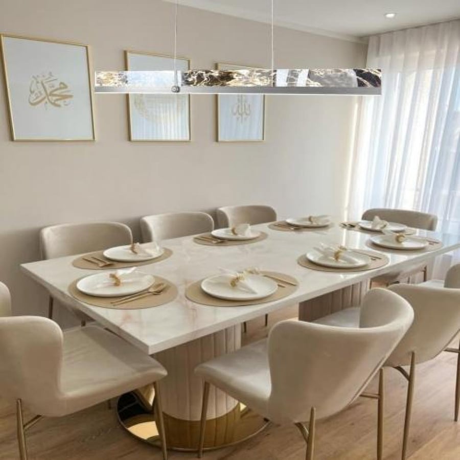 علاقي مودرن مستطيل فضي لون الانارة 3اضاءات 55W