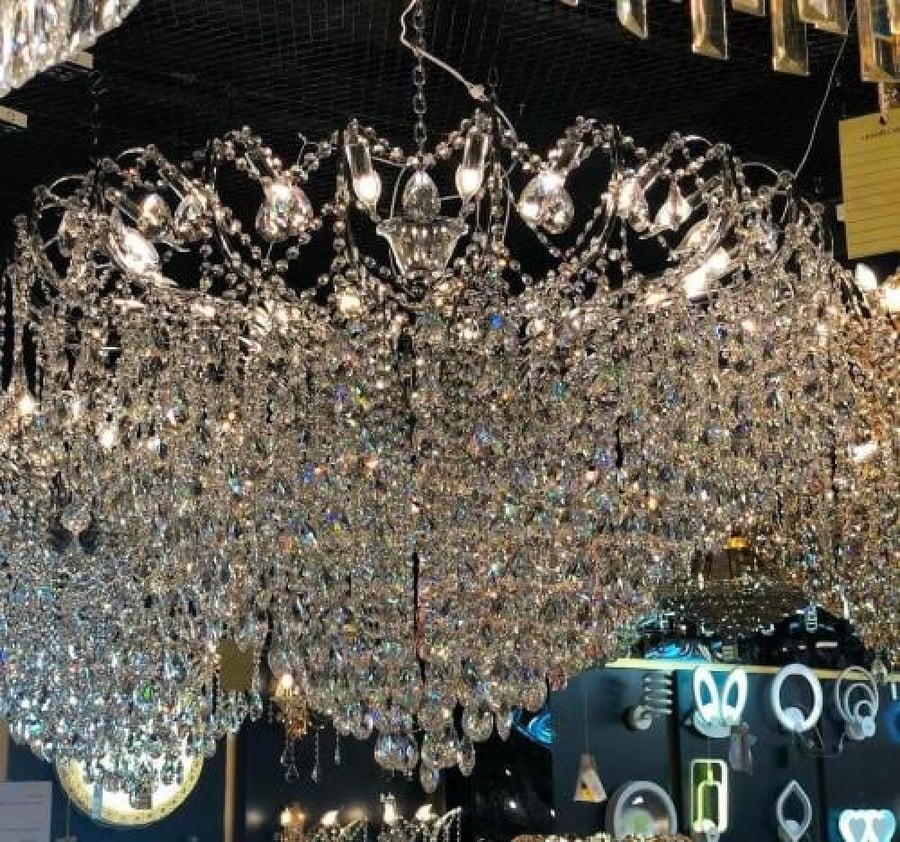 نجف كرستال ابل قطر 120 سم فضي