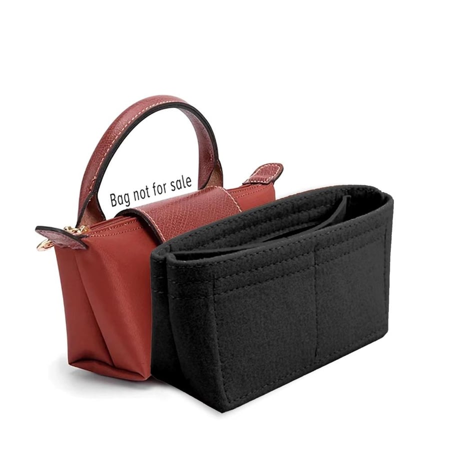 منظم حقيبة صغير لحقيبة Longchamp – بطانة محفظة فelt متعددة الجيوب لتنظيم مثالي