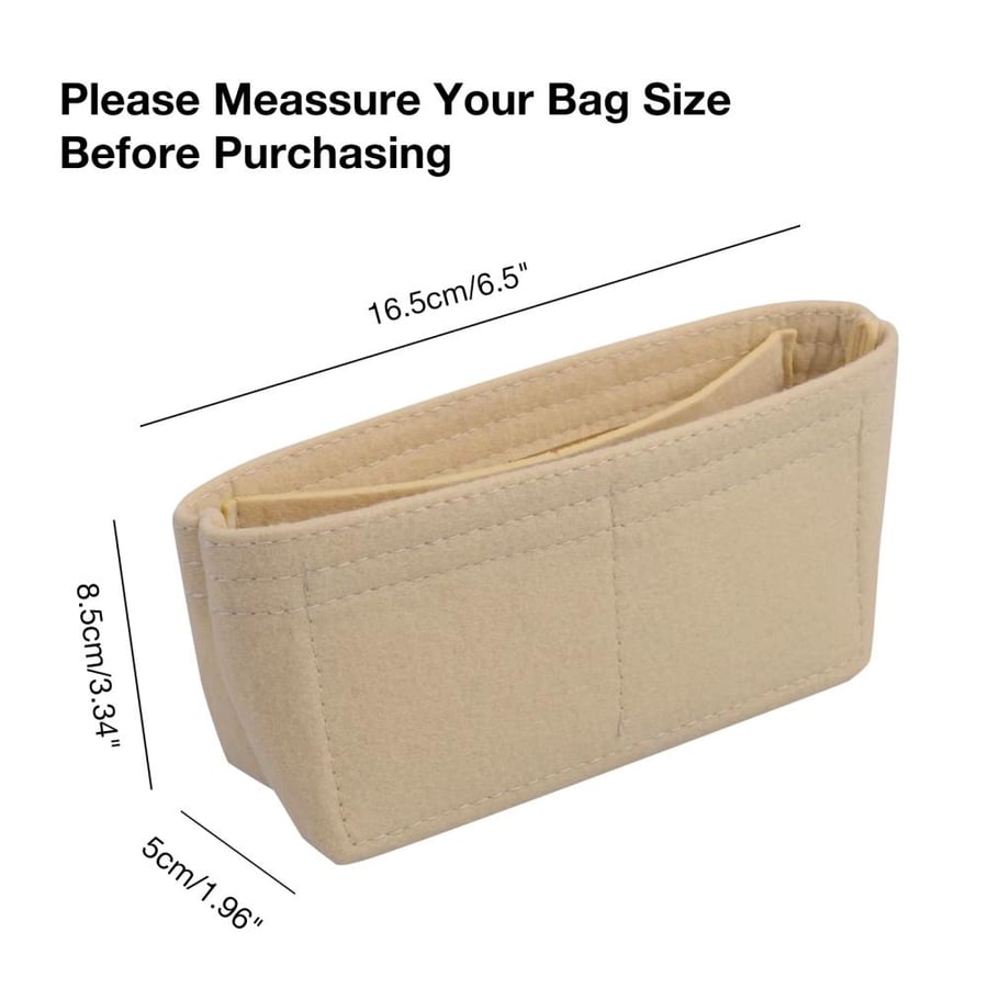 منظم حقيبة صغير لحقيبة Longchamp – بطانة محفظة فelt متعددة الجيوب لتنظيم مثالي