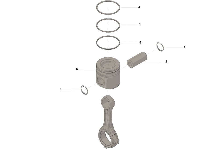 Genuine Cummins Engine Piston Kit 4376355