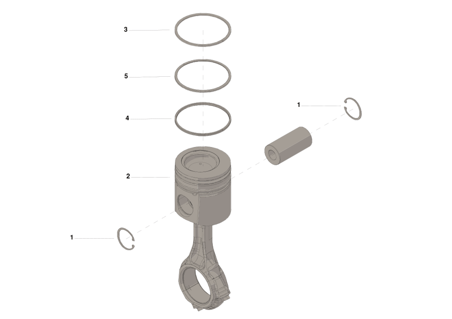 Genuine Cummins Engine Piston Kit 3802062