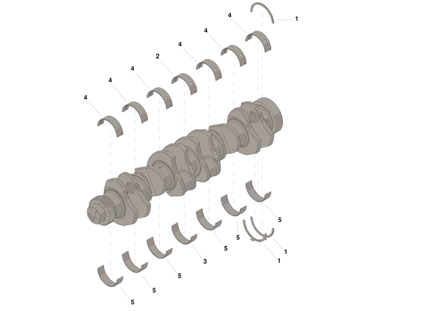 Genuine Cummins Main Bearing ( Standard ) Set 3804713