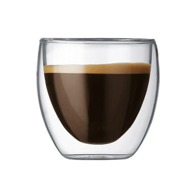 كوب زجاجي مزدوج 80ML FZ438