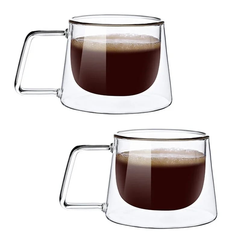 كوب إسبرسو زجاجي 200ML بمقبض