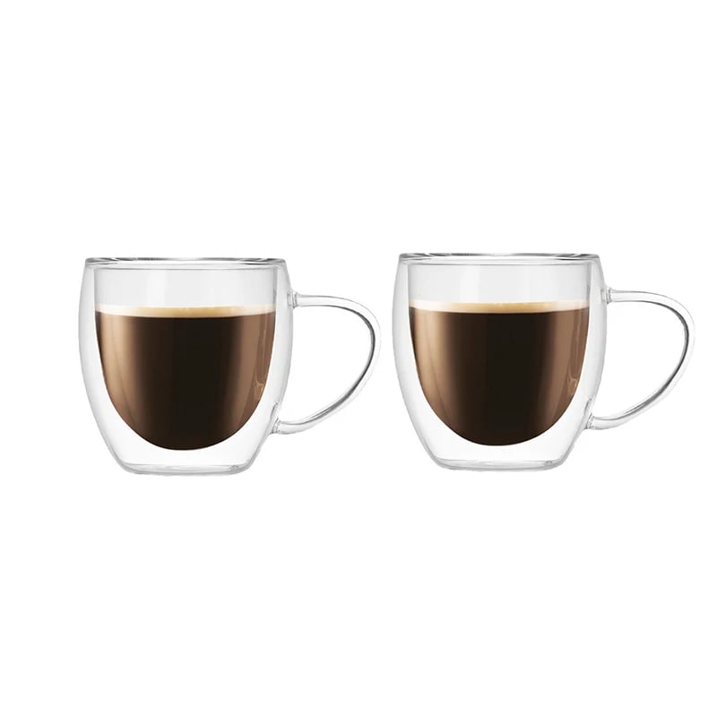 كوب قهوة زجاجي مزدوج 233/320ML