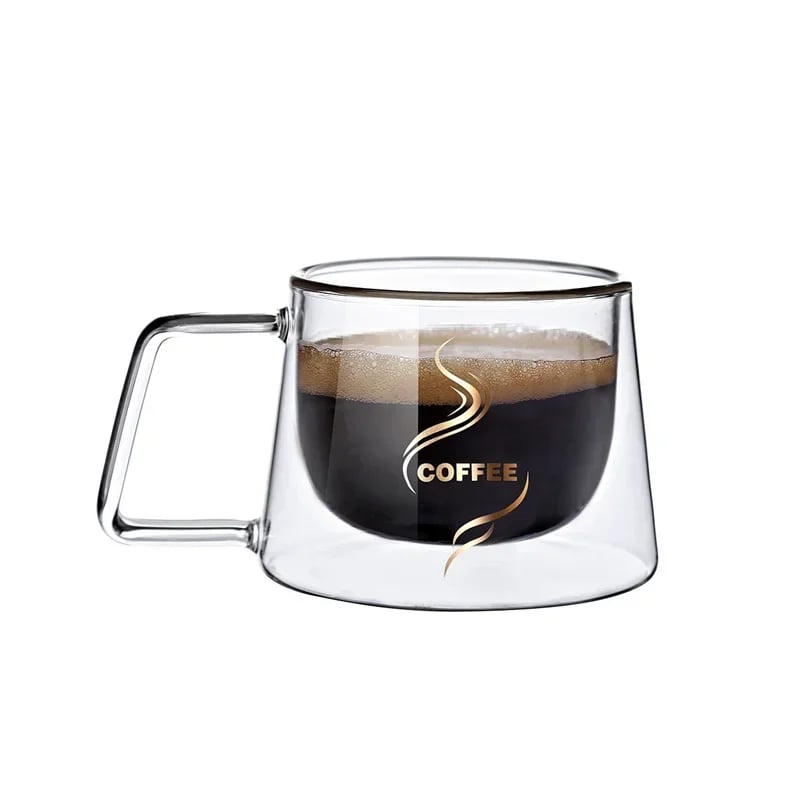 كوب إسبرسو زجاجي 200ML بمقبض