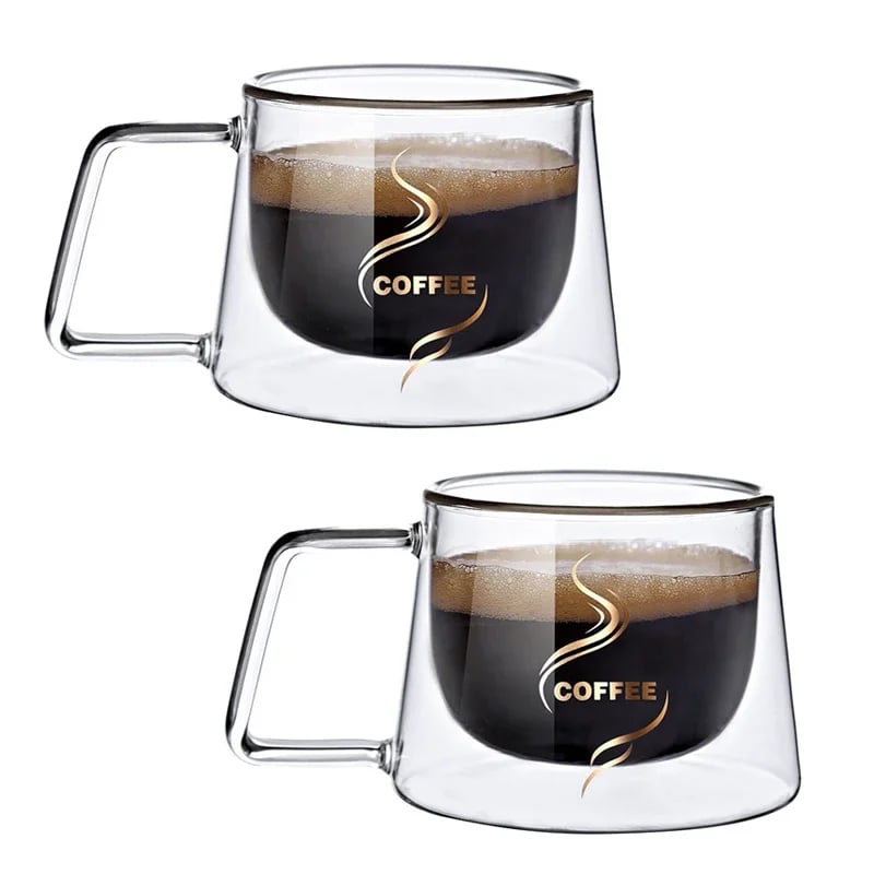 كوب إسبرسو زجاجي 200ML بمقبض