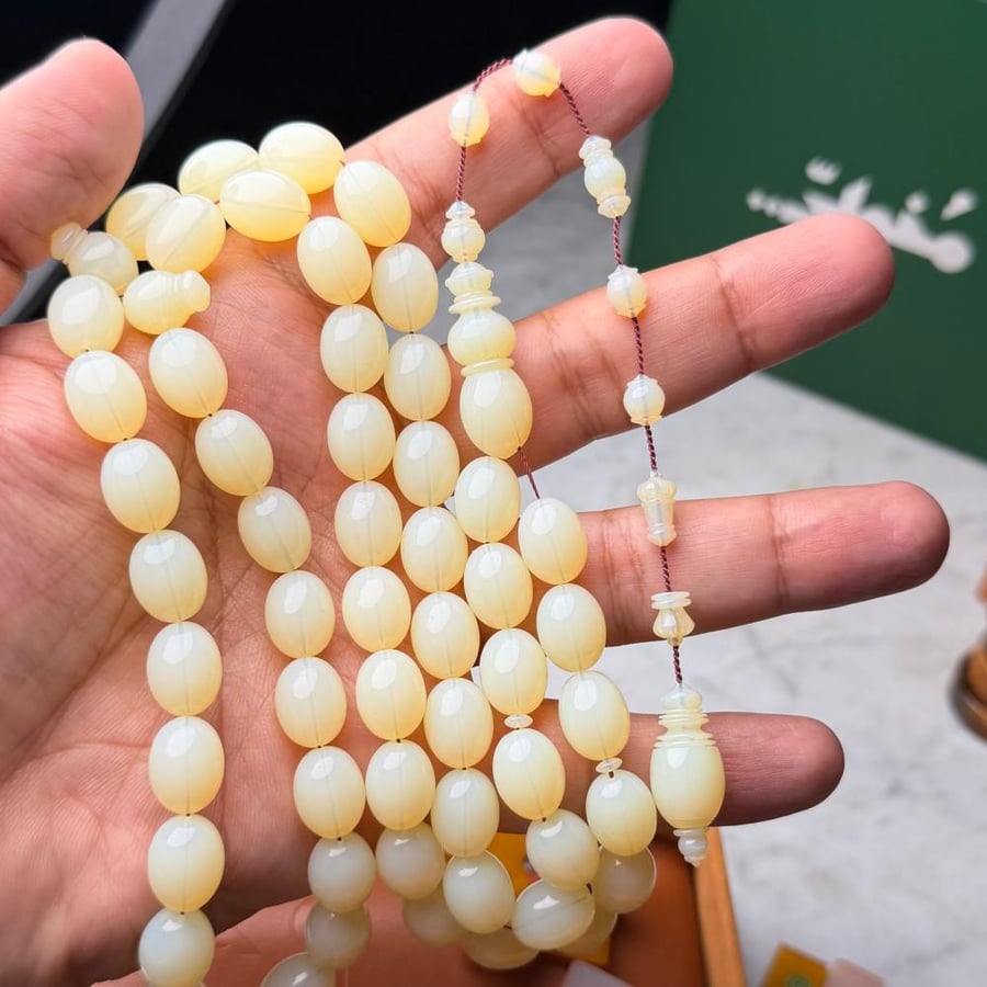 Domeena transparent pearl rosary