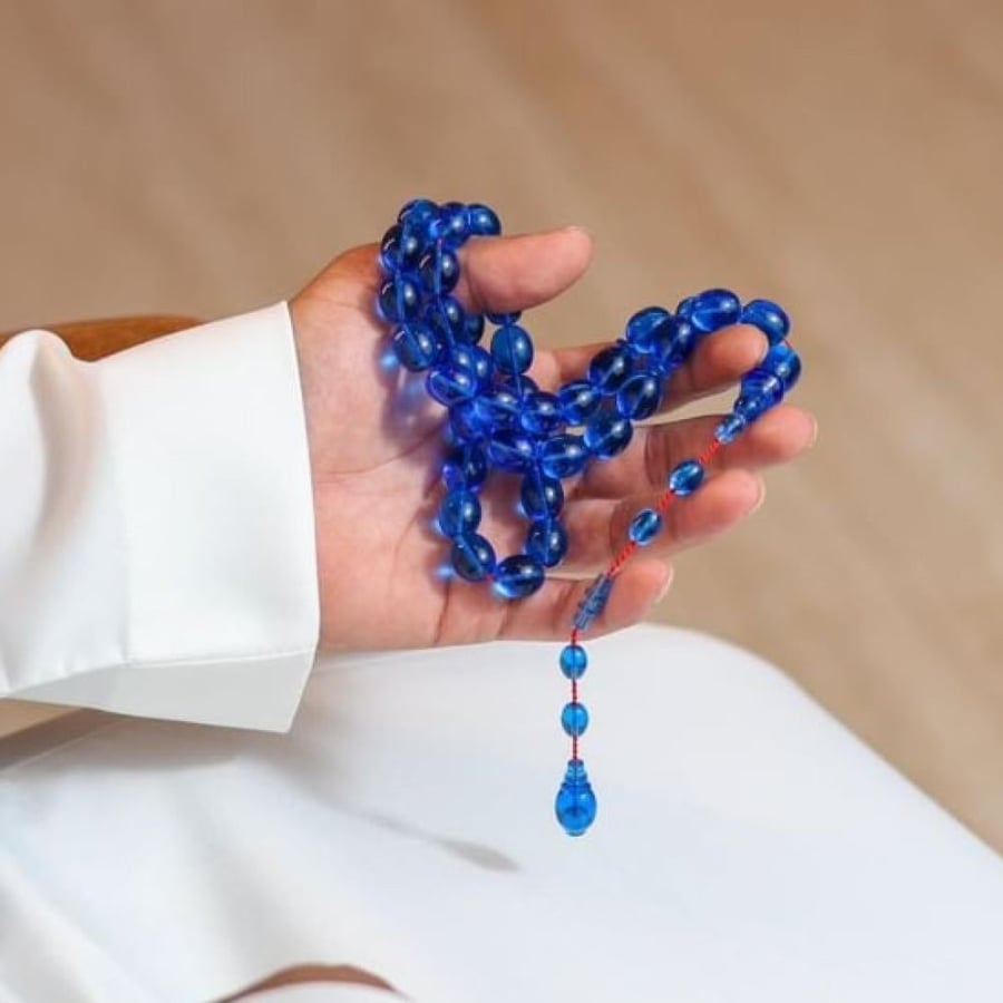 سبحة كاست امريكي ازرق فاخر اوشن بلو بتمليكة مخروطة