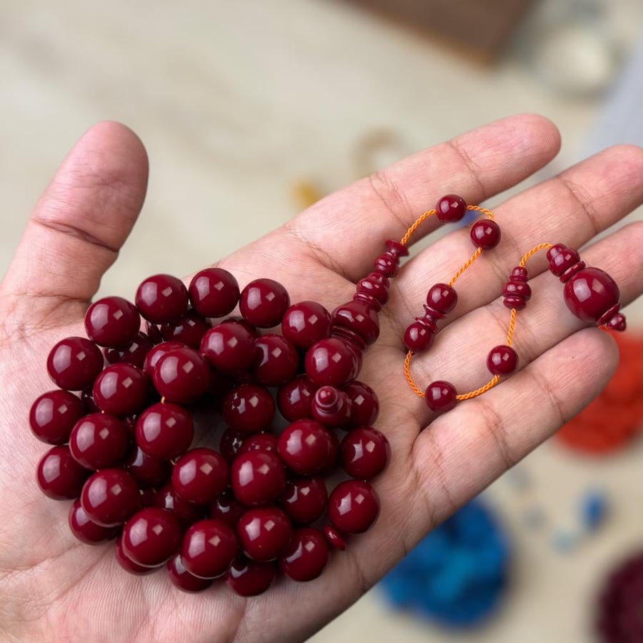 مسباح عنابي بكلايت خراطة الشمور