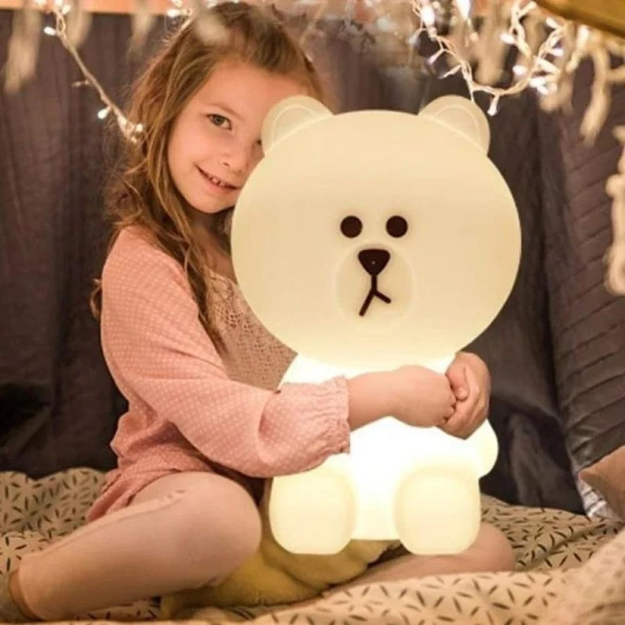 مصباح LED كرتوني لطيف بشكل دب وأرنب – إضاءة مزاج وغرفة نوم