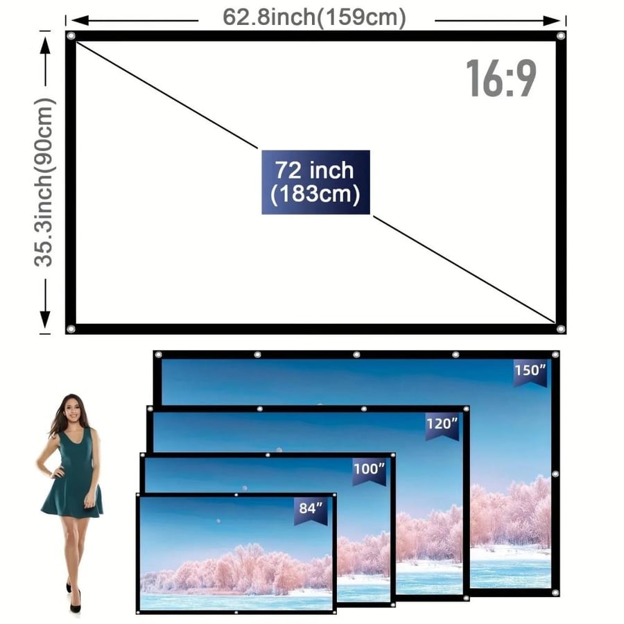 جهاز عرض ذكي LED بدقة HD – سينما منزلية ومحمول خارجي