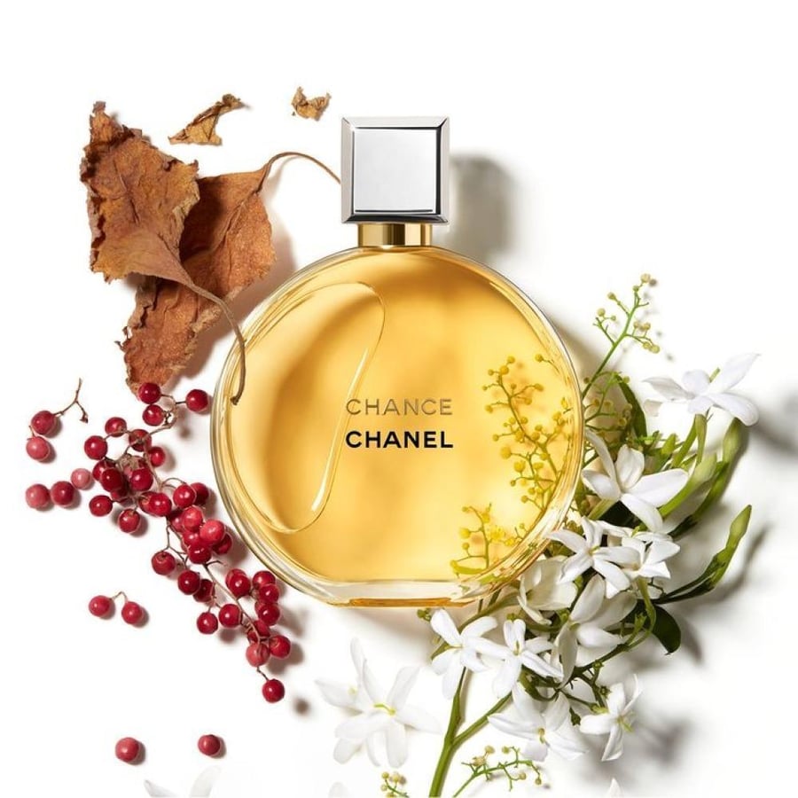 مجموعة هالة الحظ عطر شانص شانيل او دو بارفيوم 100 مل + عطر الشعر شانص 35 مل