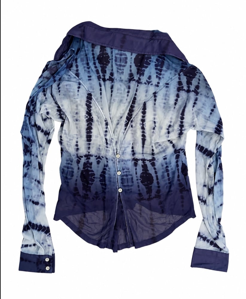 Bebe - Y2K tie-dye mesh top