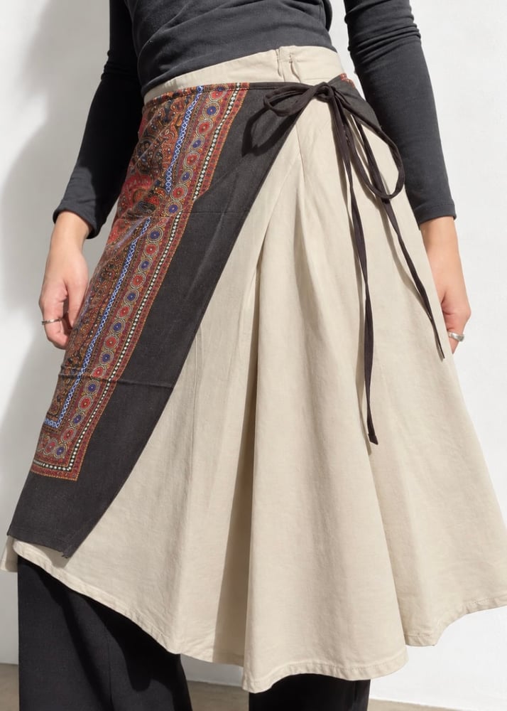Wrap layered skirt 03