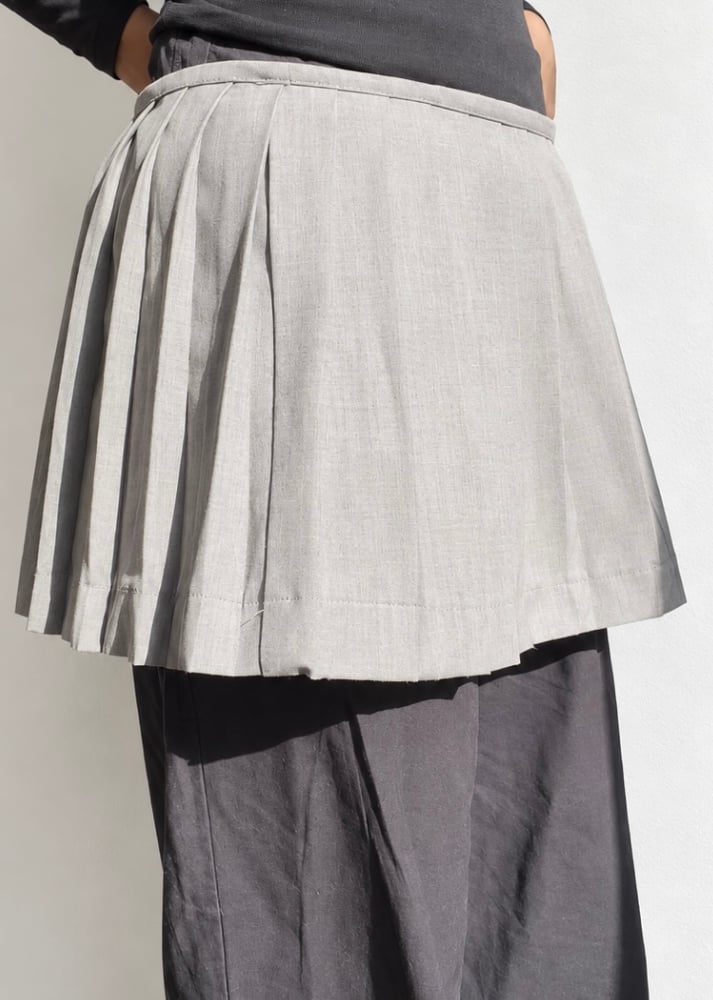 Wrap layered skirt 05