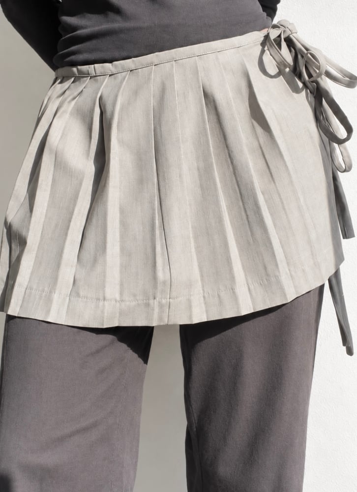 Wrap layered skirt 05